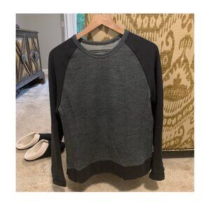 Lululemon Men’s Two-Tone (Brown/Gray) Long Sleeve Crew Pullover Sweatshirt SMALL